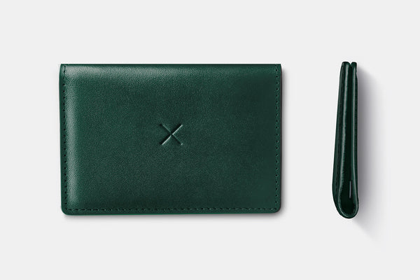 Slim 3 Fold Wallet - Forest Green